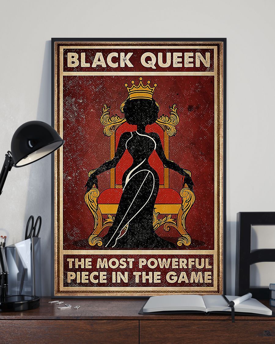 African – Black Art – Black Queen In The Game 2 Vertical Canvas And Poster | Wall Decor Visual Art