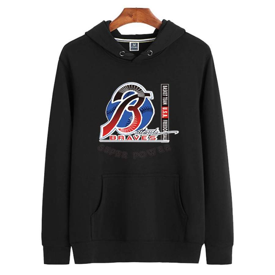 Winter Sports Hoodie Super Power Sweatshirt Pullover for Adult