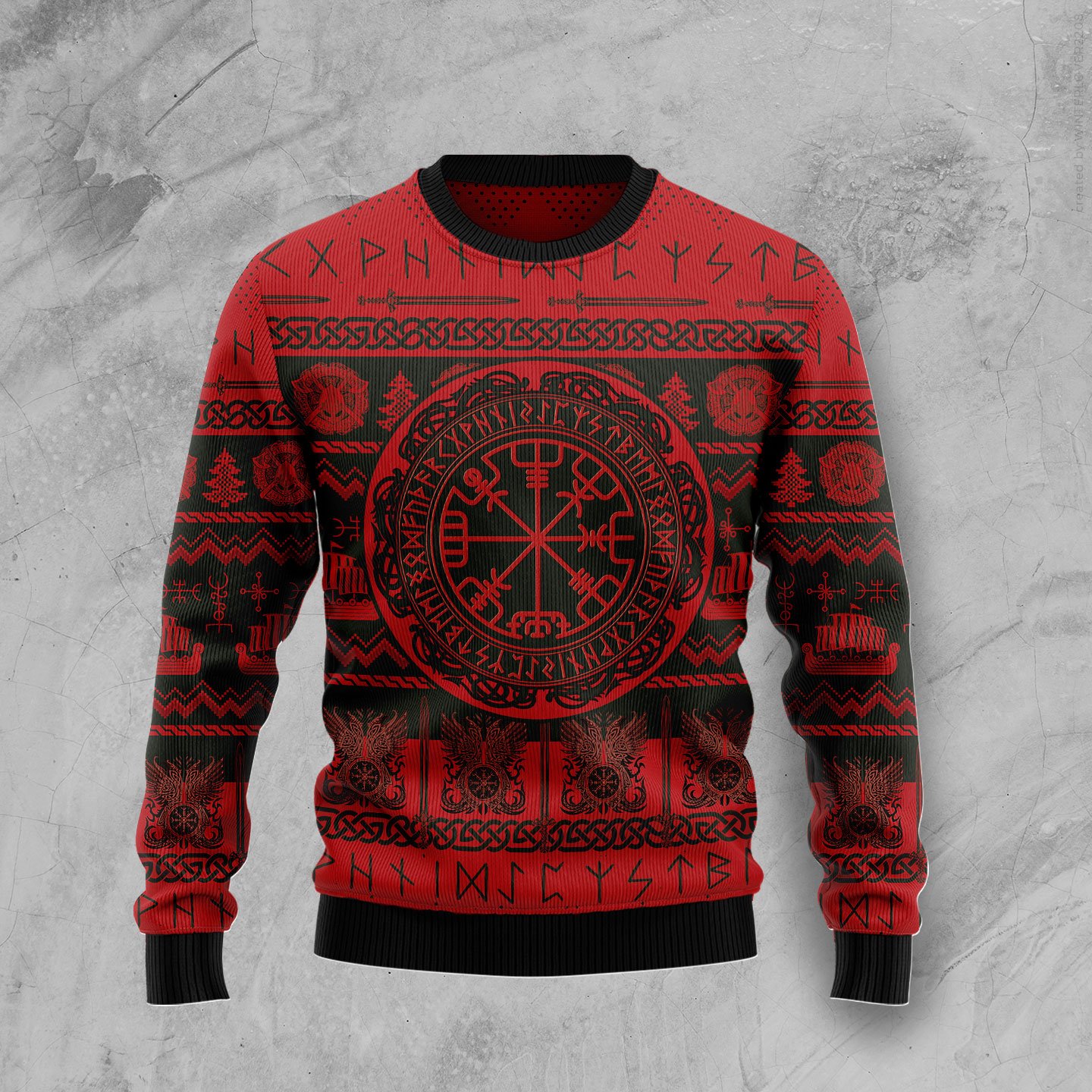 Viking Vegvisir G5128 – Ugly Christmas Sweater unisex womens & mens, couples matching, friends, funny family sweater gifts (plus size available)