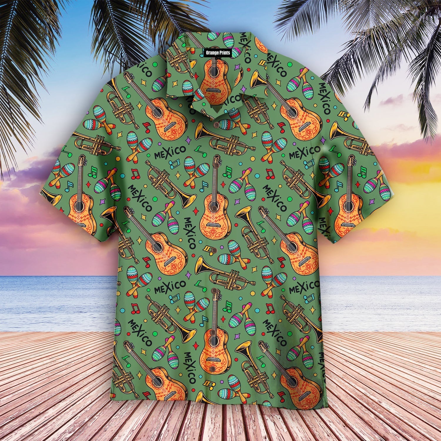 Mexican Musical Instruments Aloha Hawaii Shirts For Men Women Ha34603