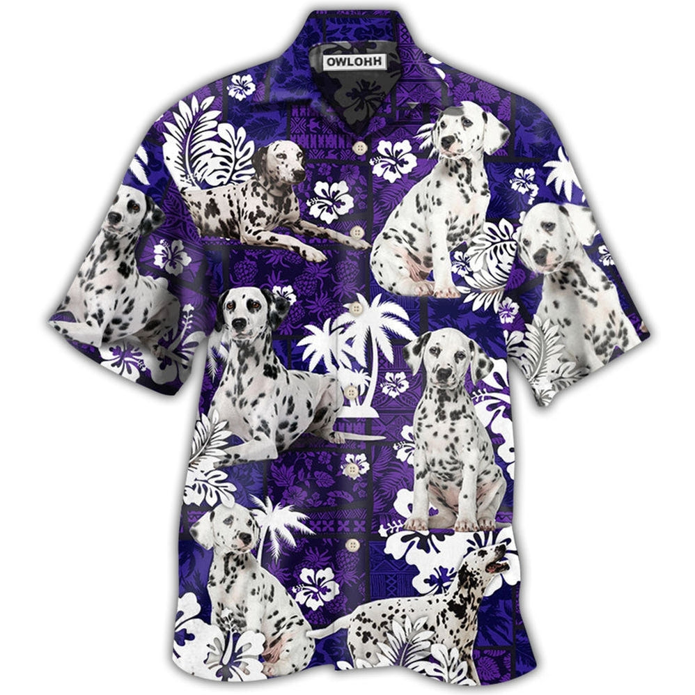 Dalmatian Dog Lover Tropical Life Purple Hawaii Shirt Ha59186