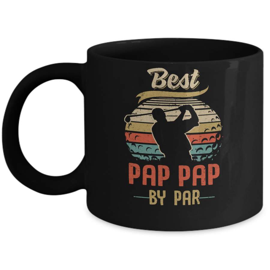 Vintage Best Pap Pap By Par Fathers Day Funny Golf Gift Mug