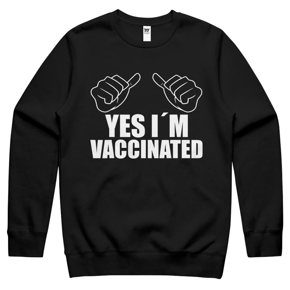 Yes Iam Vaccinated Vaccine 2021 Gift Vaccination Crewneck Sweatshirt