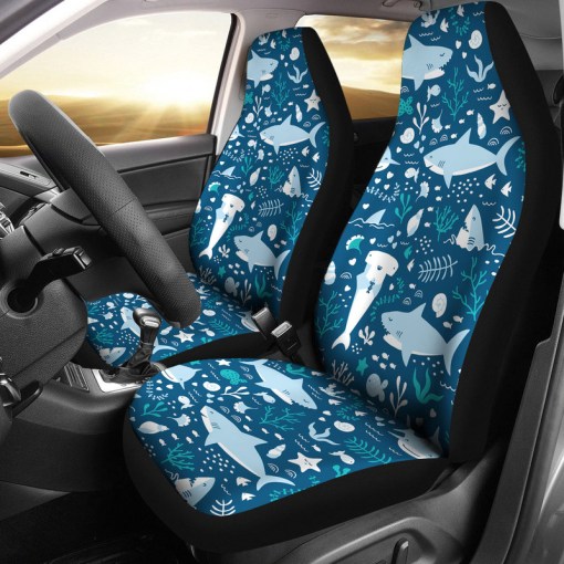 Cute Shark Pattern Universal Fit Car Seat Covers 3041