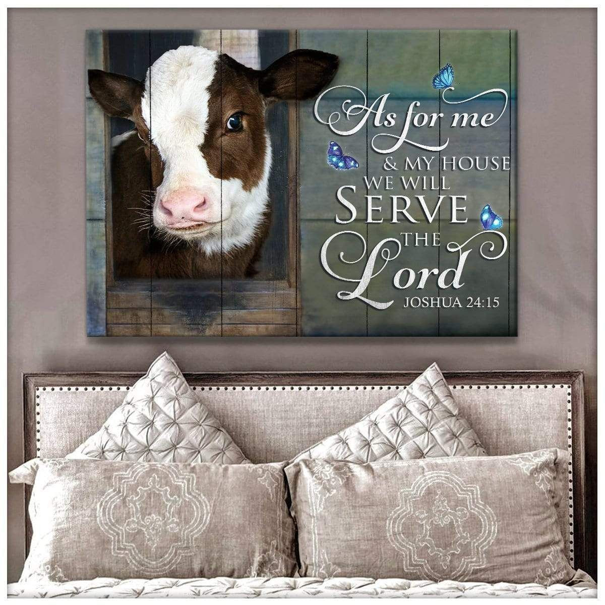 As For Me Cow Wall Art Canvas Gift For Family, Wall Art Decor, Canvas Print, Home Decor