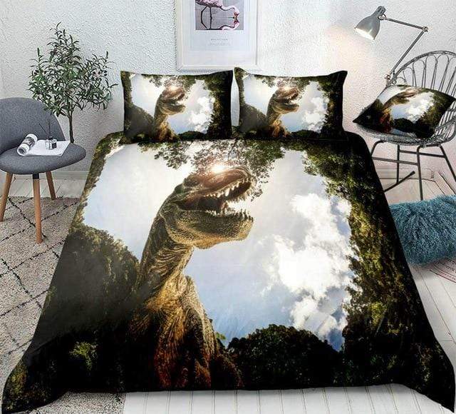 3D Dinosaur 3 Pieces Quilted Comforter Set