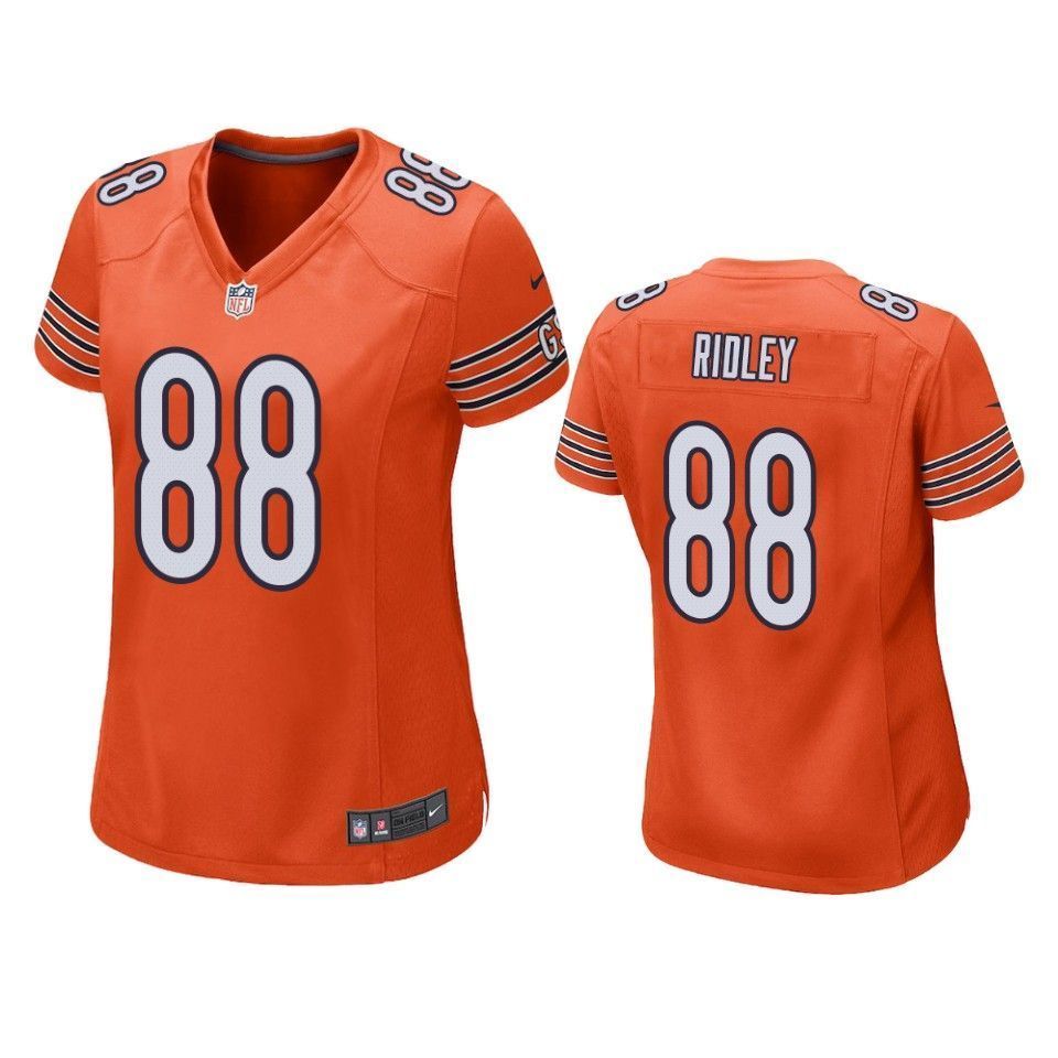 Chicago Bears Riley Ridley 2019 NFL Draft Orange Game Womens Jersey