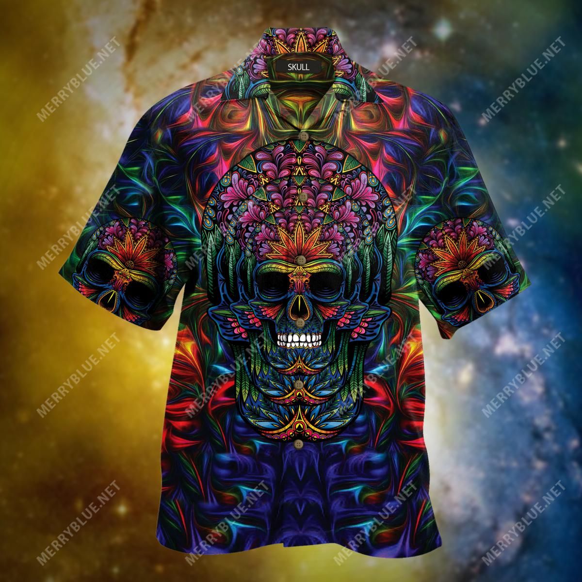 Awesome Skull Aloha Hawaiian Shirt Colorful Short Sleeve Summer Beach Casual Shirt For Men And Women