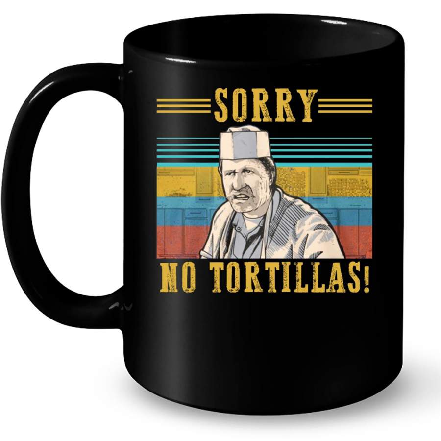 Sorry No Tortillas, Classic Vintage – Full-Wrap Coffee Black Mug