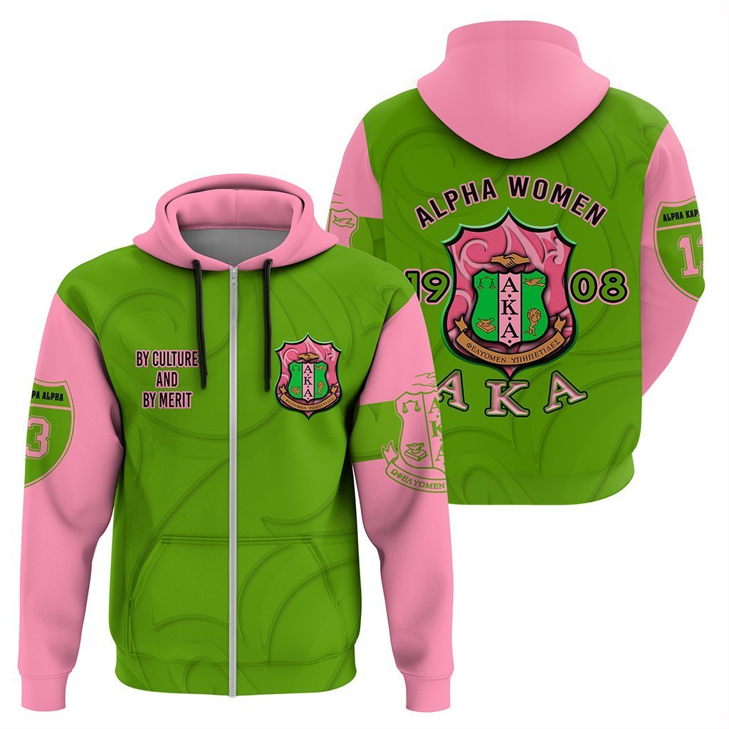 Greek Life Hoodie – Alpha Kappa Alpha – Alpha Women Zip Hoodie