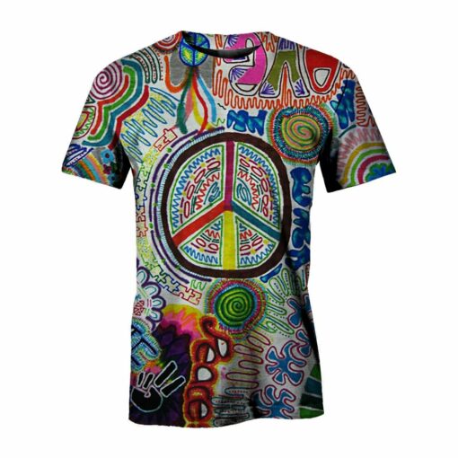 Hippie Psychedelic Art Symbol 3D All Over Printed Shirts For Men And Women, Gift For Hippie Lover, Hippie Soul