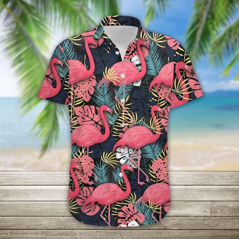 Flamingo Aloha Hawaii Shirt Colorful Short Sleeve Summer Beach Casual For Men And Women Ha30760