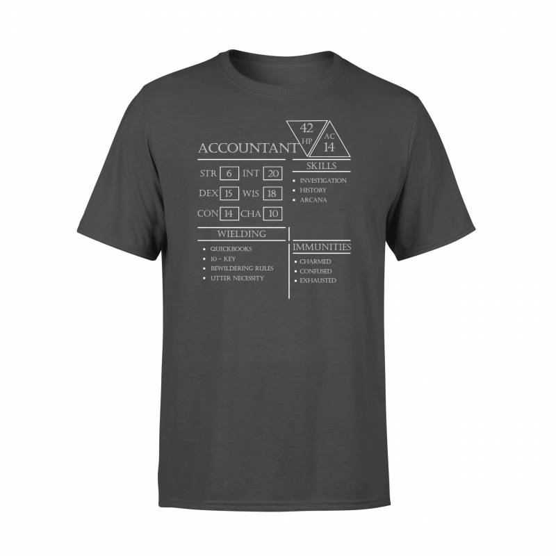 Accountant, D&D_A Accountant Stats- Standard T-shirt