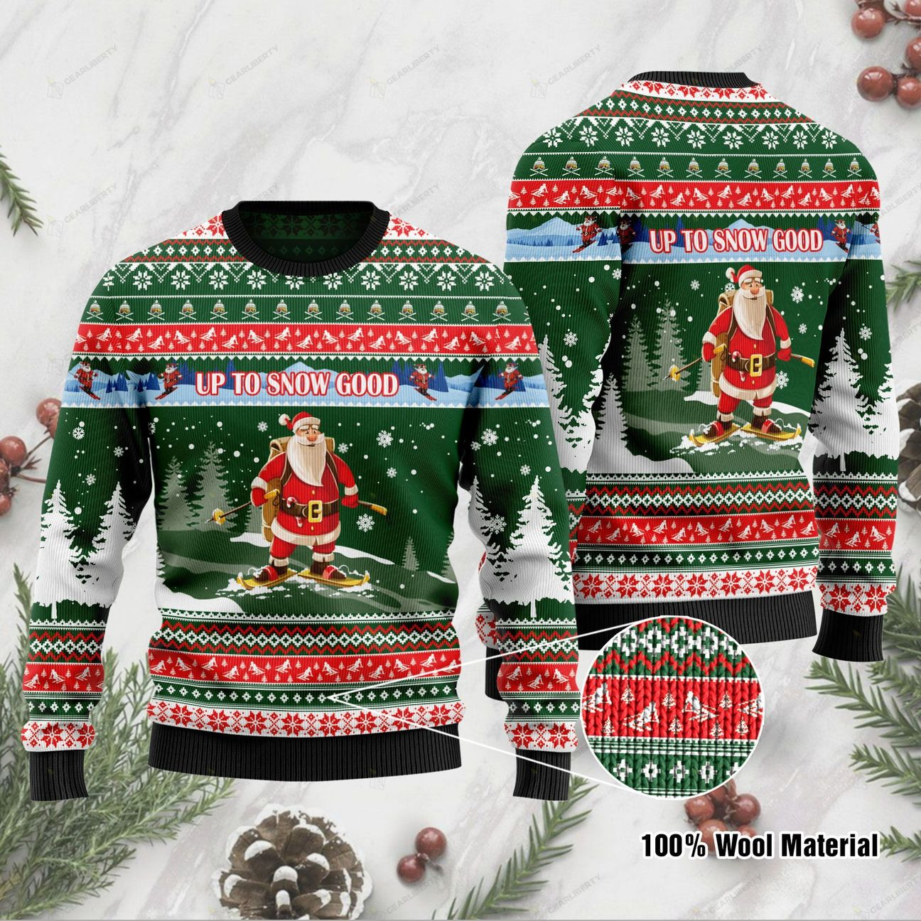 Alpine Skiing Christmas Ugly Sweater | Unisex | Full Size | Adult | Colorful | US1087