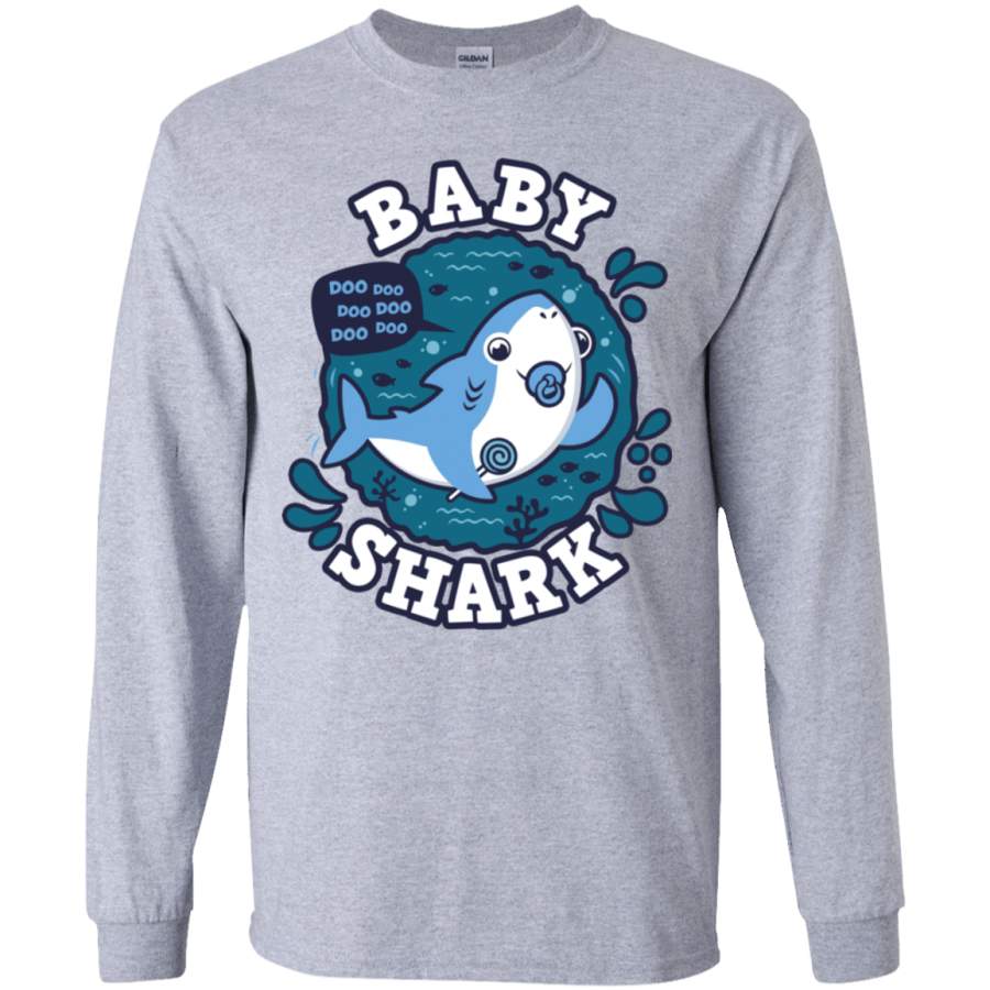 Shark Family trazo – Baby Boy chupete Youth Long Sleeve T-Shirt