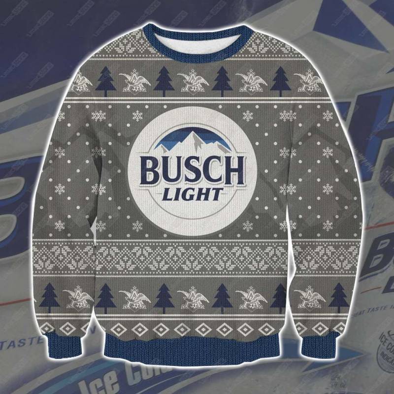 Busch Light V3 1809 3D Print Ugly Christmas Sweatshirt