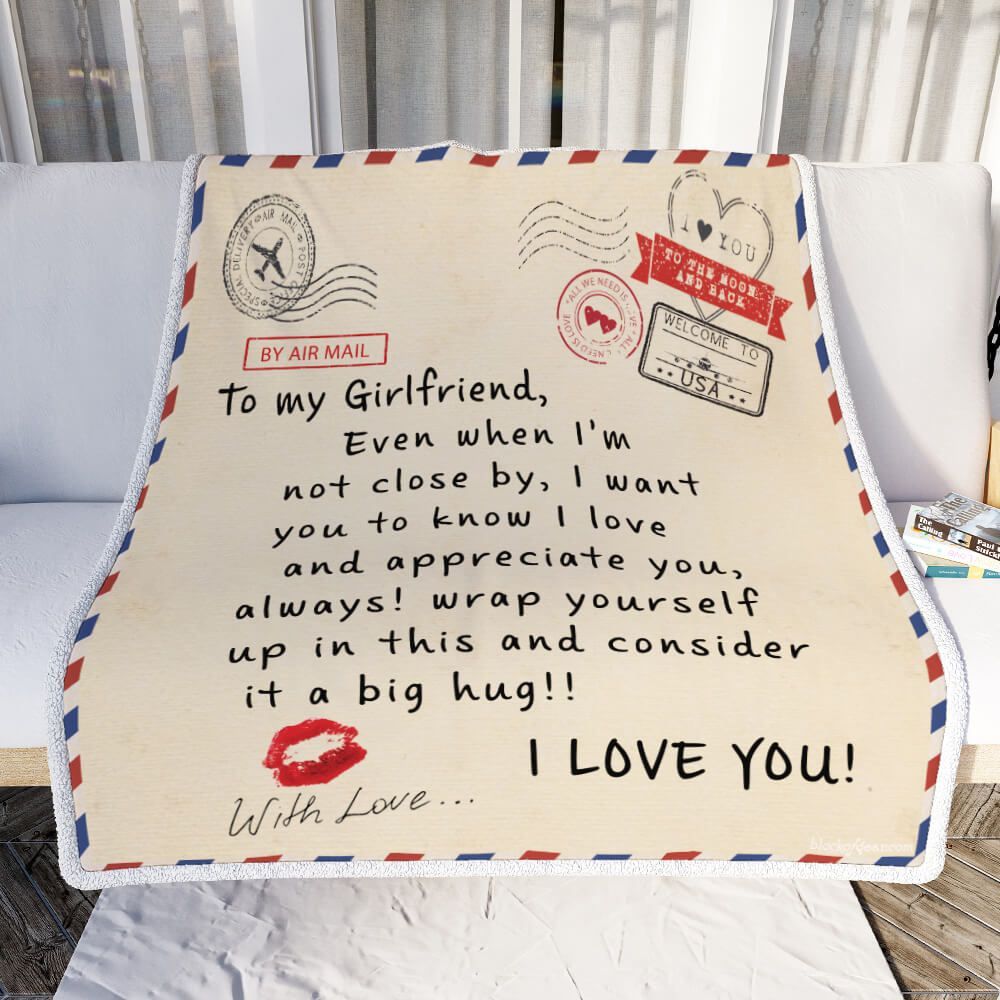 To My Girlfriend, Love Letter Sofa Throw Blanket