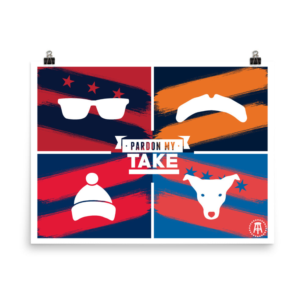 Pardon My Take Icon Poster Poster Art Design