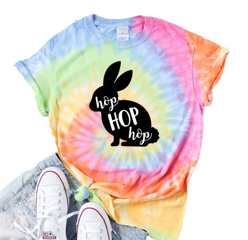 Tie Dye Easter Bunny Shirt, Happy Easter Shirt for Women, Easter Family Shirt, Easter Day, Easter Matching Shirt, Girls Cute Easter Shirt