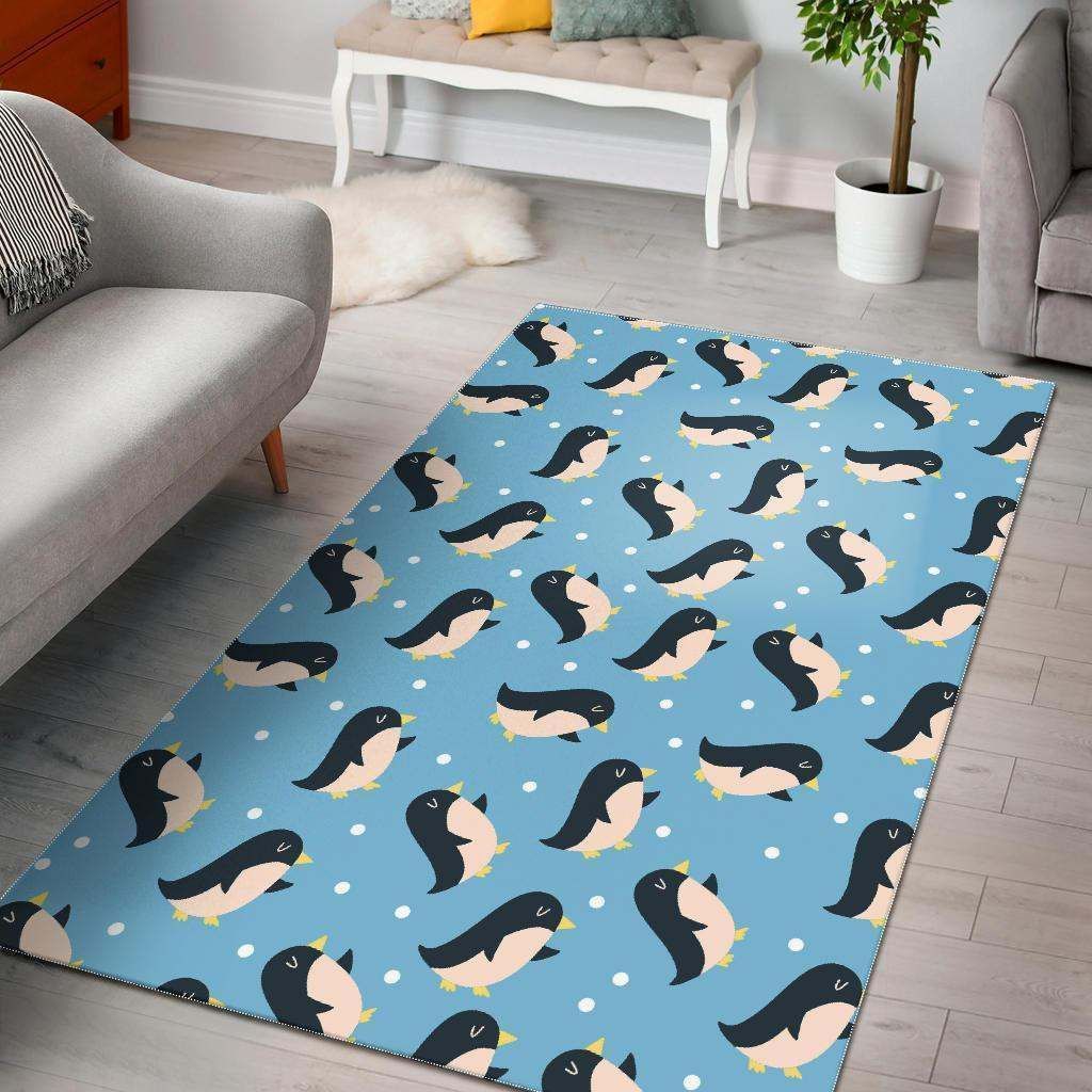 Snow Polka Dot Penguin PR Rug CAMLITA