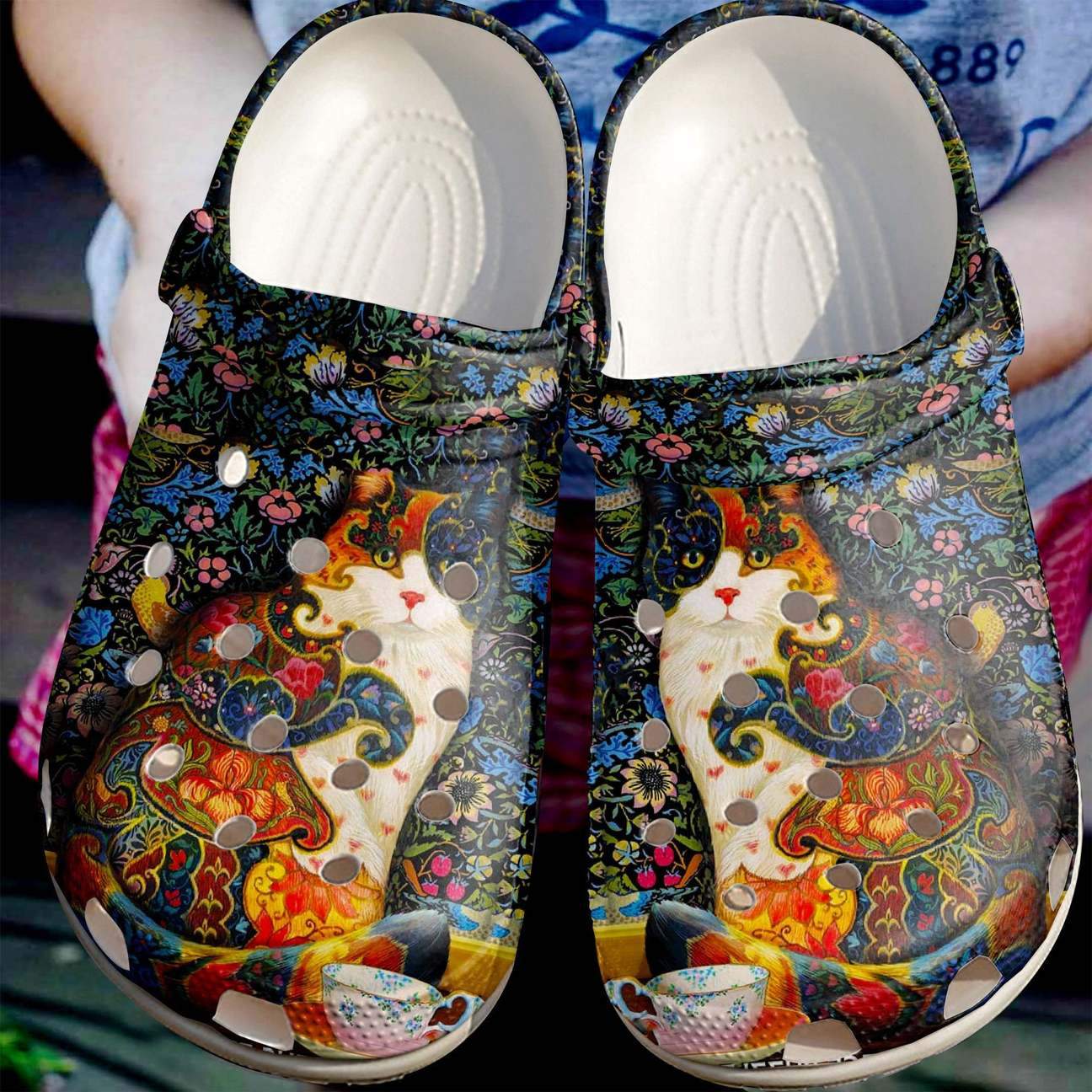 Cat Personalized Clog, Custom Name, Text Colorful Cat, Fashion Style For Women, Men, Kid, Print 3D