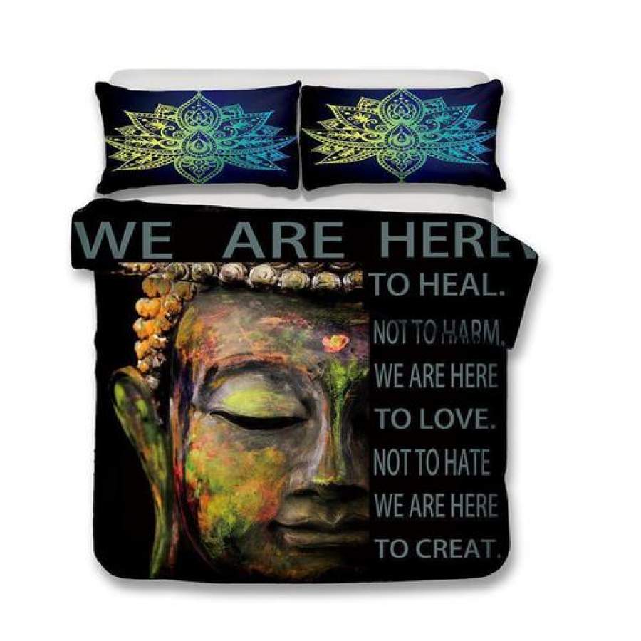 2018-2019 Print Bedding Buddha Theme Bedding Sets Buddhist Culture