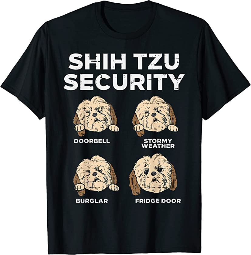 Shih Tzu Security Funny Animal Pet Dog Lover Owner Gift T-Shirt