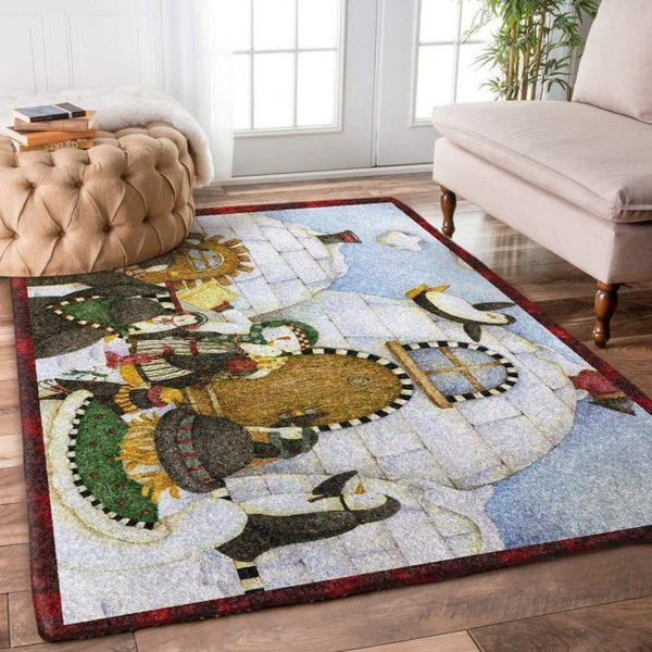 Snowman Penguin Ice House Dhcdhc Ld1610 Rug