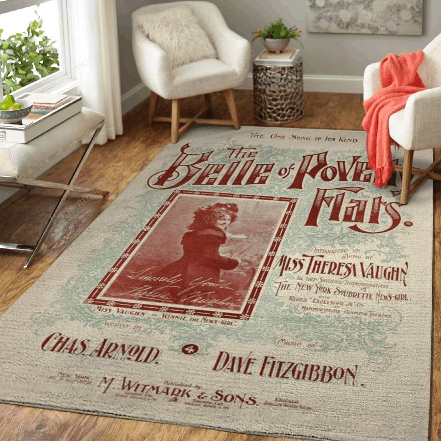 The Belle of Poverty Flats – Music Art For Fans Area Rug Living Room Carpet Floor Decor