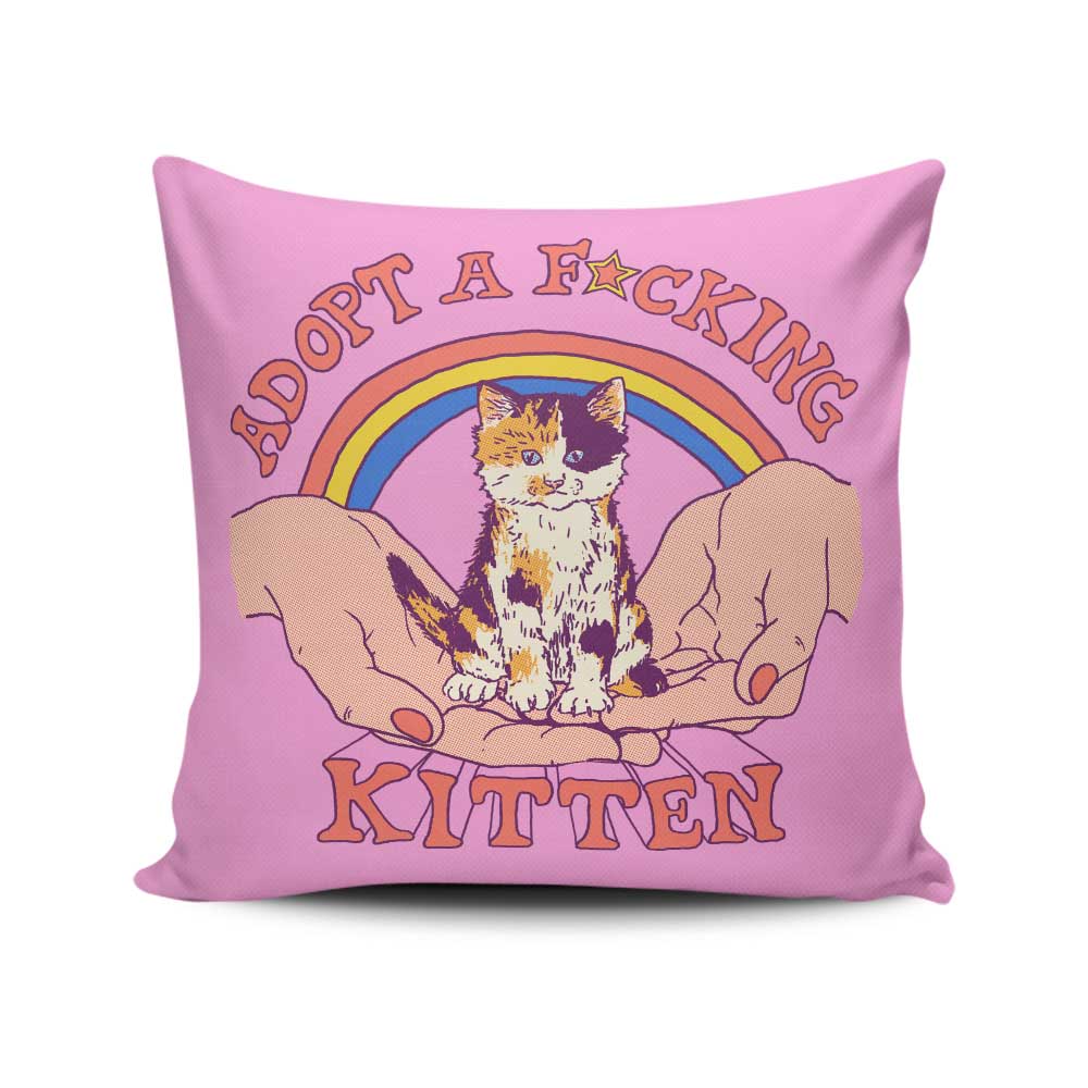 Adopt a Kitten – Throw Pillow