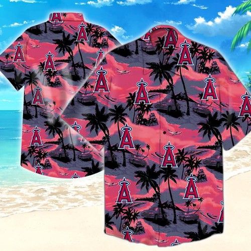 Los Angeles Angels Hawaiian Button-Up Shirt