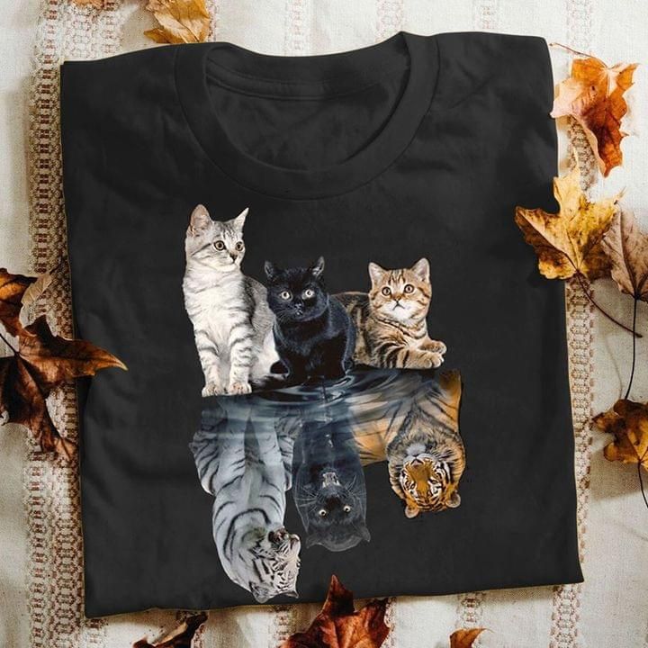 Cat reflection tiger for cat lover birthday gift t shirt