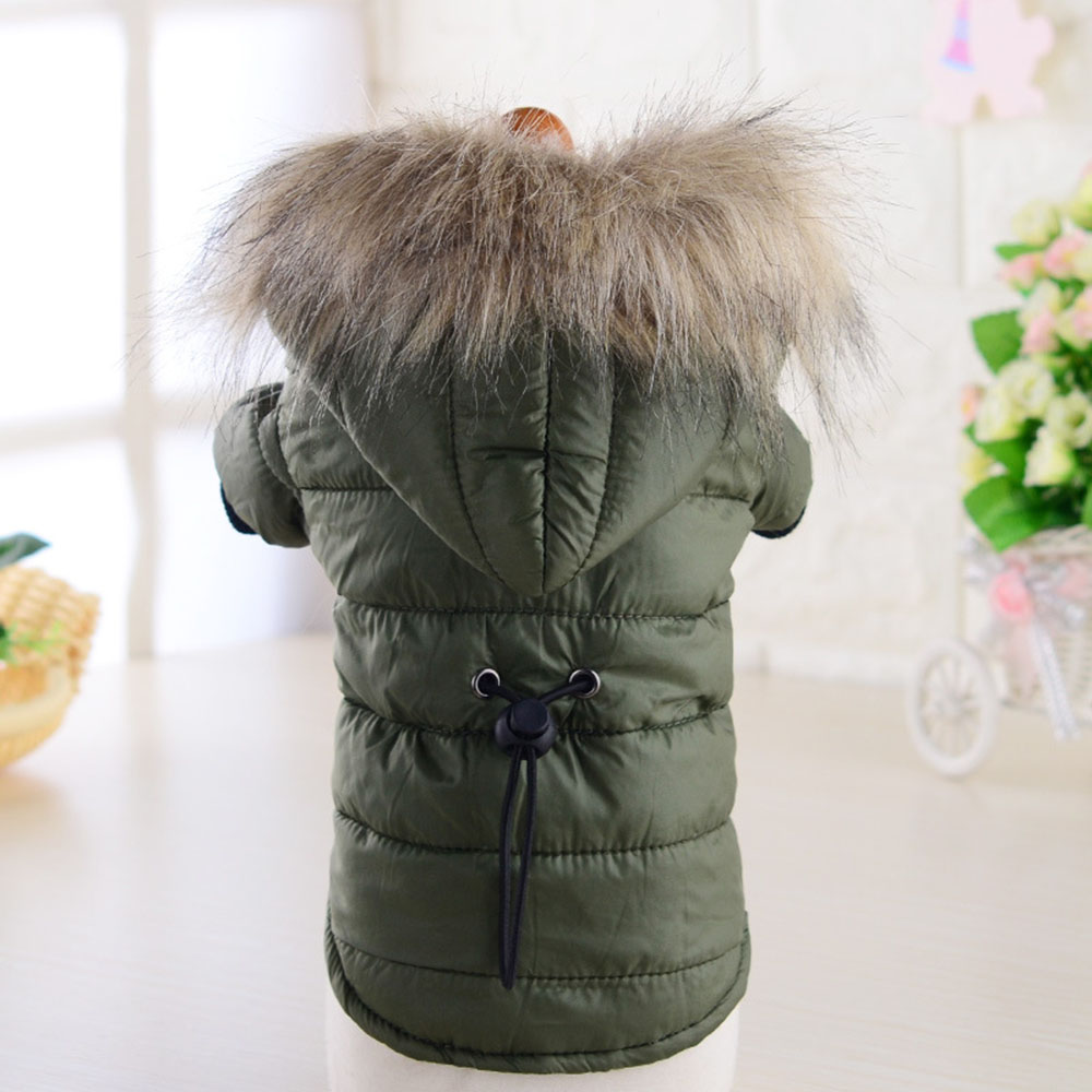 Dog Coat Small Dog Jacket Windproof Warm Padded Down Hoodie Snowsuit Fashion Winter Dog Clothes for Cat Puppy Chihuahua Yorkie alx