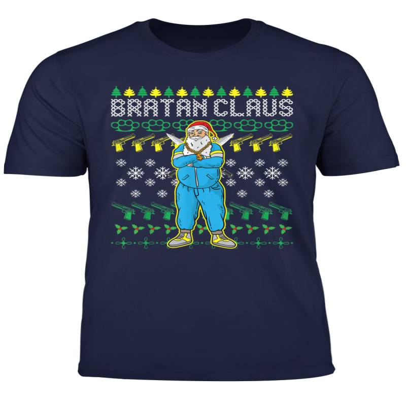 Bratan Claus Russischer Santa Bra Ugly Christmas Sweater T Shirt