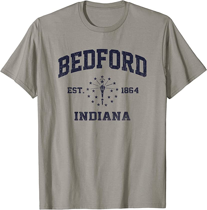 Bedford Indiana IN vintage state Athletic style T-Shirt