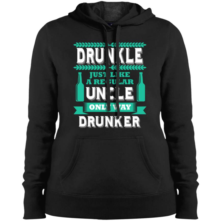 AGR Drunkle Funny Drunk Uncle Definition Gag Gift Men Ladies’ Pullover Hooded Sweatshirt