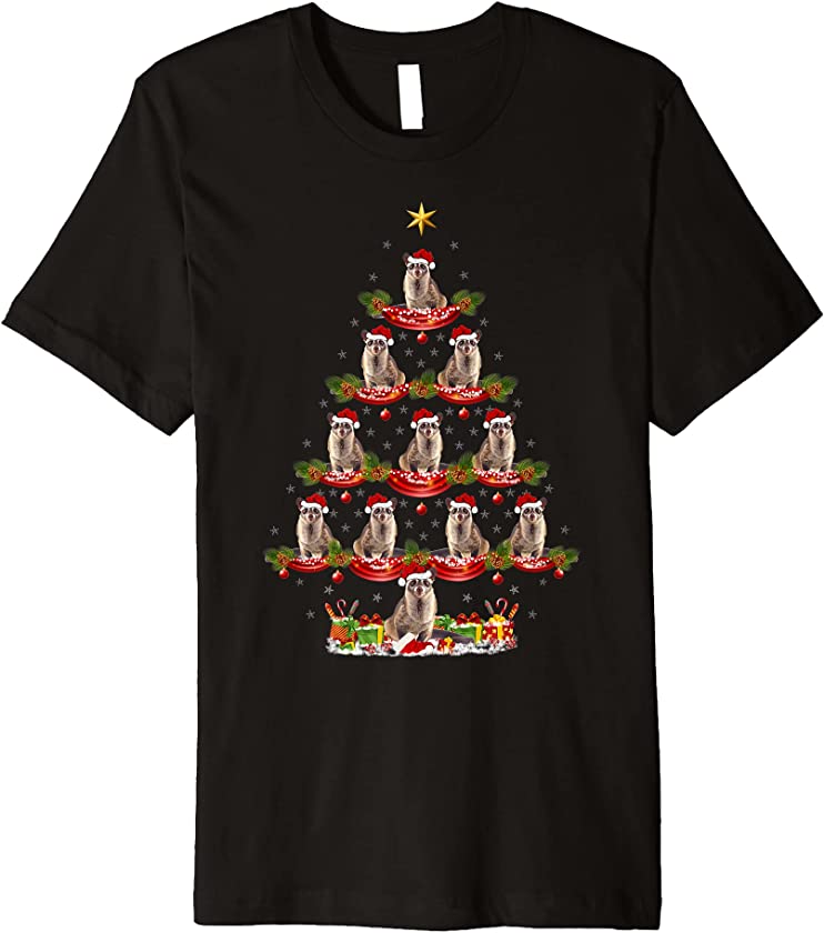 Xmas Holiday Santa African Civet Christmas Tree Premium T-Shirt