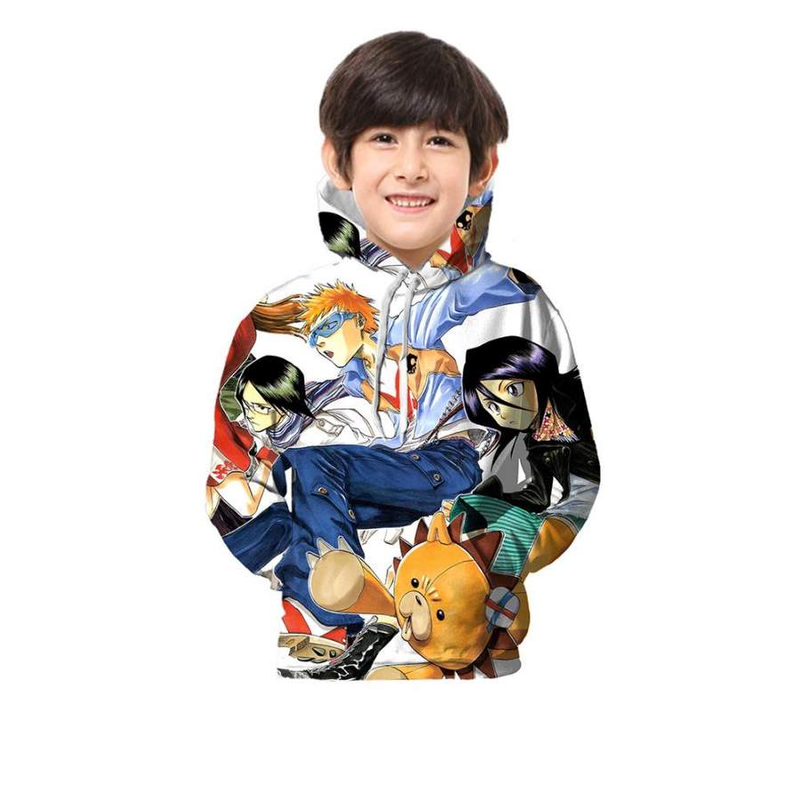 2019 Bleach Unisex Kids Pullover Hoodie Fleece Team December Series