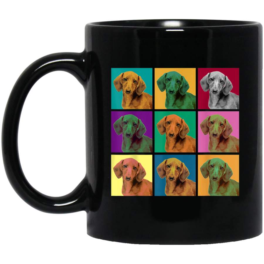 Vintage PopArt Dachshund Dog Mug Mug