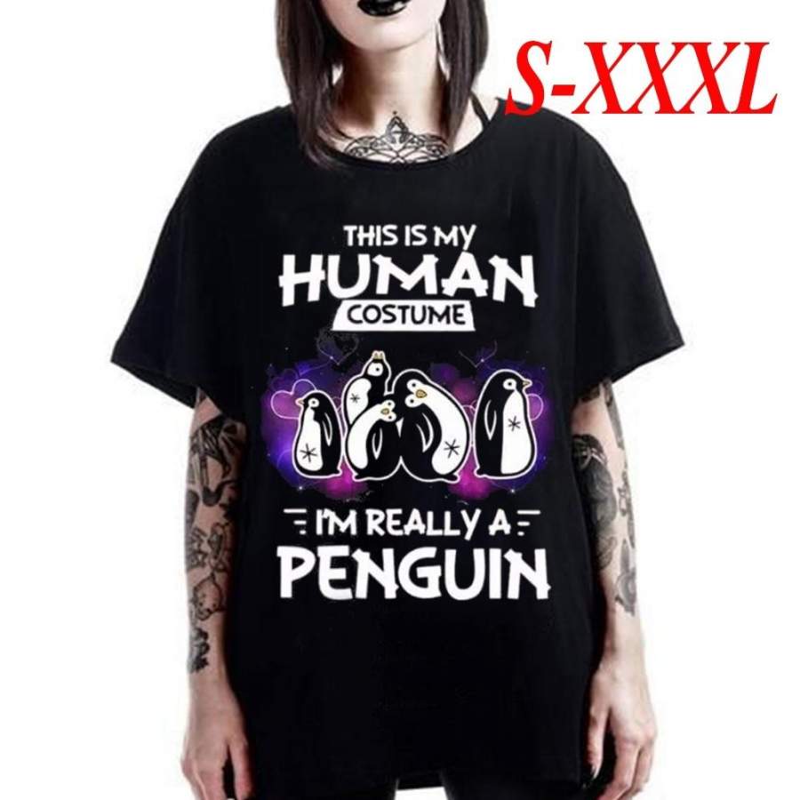 This Is My Costume I Am Really A Penguin Shirt Ladies T-shirt