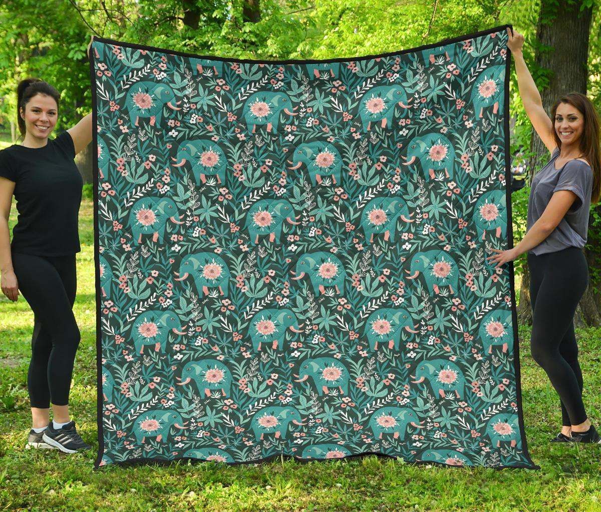 Elephants Jungle Pattern Dhcdhc Dt1910 Quilt Blanket