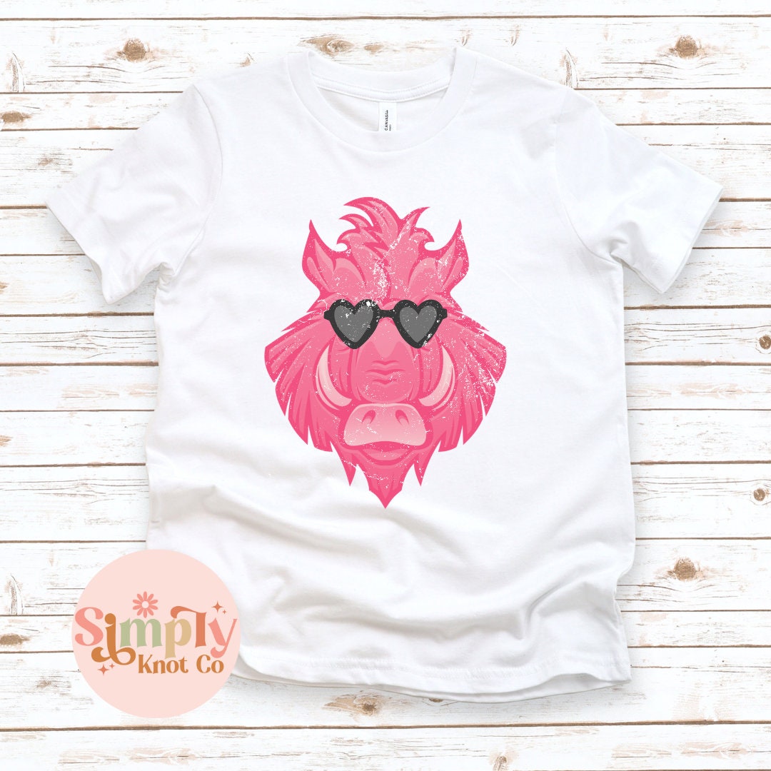 Kids Pink Razorback Tshirt, Razorback Shirt for Girls, Youth Hogs Shirt, Toddler Razorback Shirt, Youth Razorback T-shirt, Razorback Gift