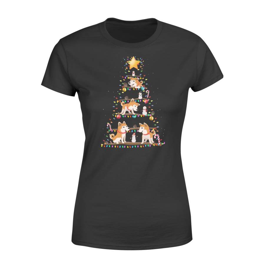 Akita Wood Christmas T- shirt, Cute Christmas T-shirt PT12C – Standard Women’s T-shirt