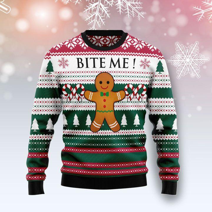 Bite Me Ugly Christmas Sweater | For Men & Women | Adult | Us5664