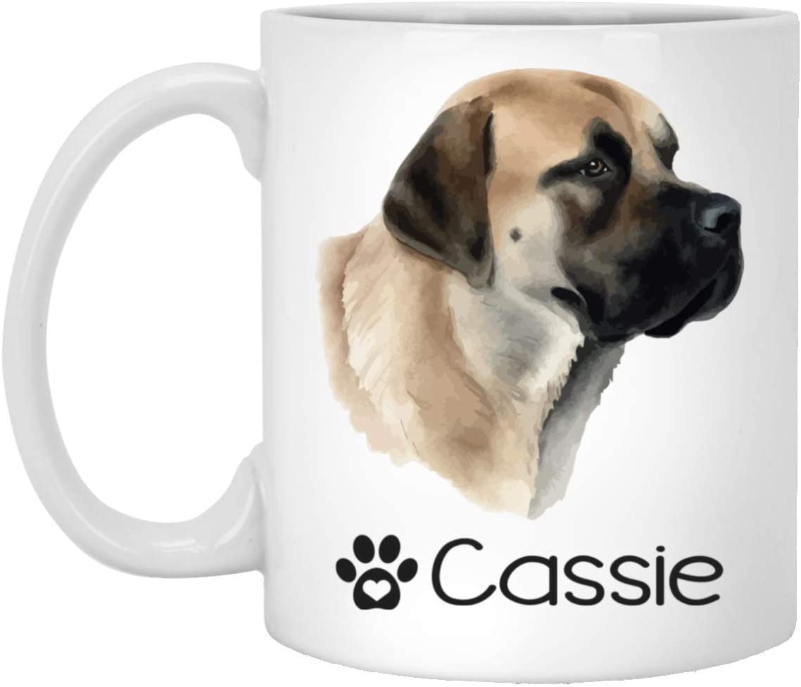 Personalized English Mastiff Dog Mug – Pet Owner Gifts For Women – Gifts For Dog Lover – English Mastiff Mom Dad Mugs – Dog Cups 11Oz