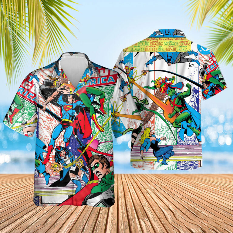 Justice League Of America All Over Print Combo Hawaii Shirt Beach Shorts Ha5063