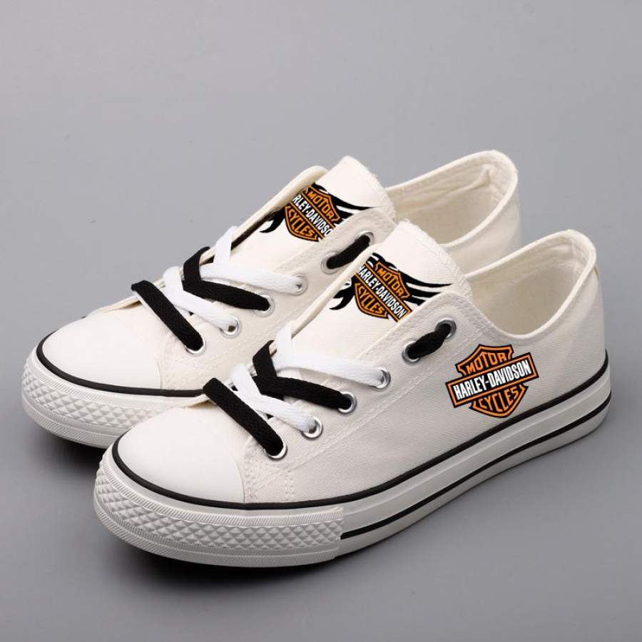 Harley Davidson Canvas Shoes Low Top Lace