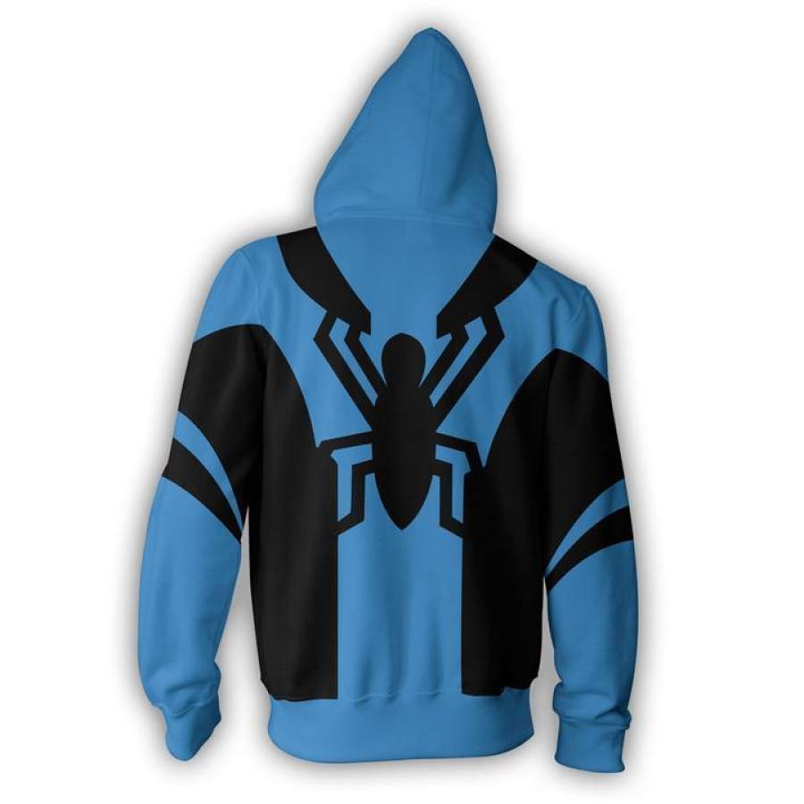 Spiderman Hoodies Blue Lantern Spider Man Zip Up Hoodie – Custom Hoodie3d