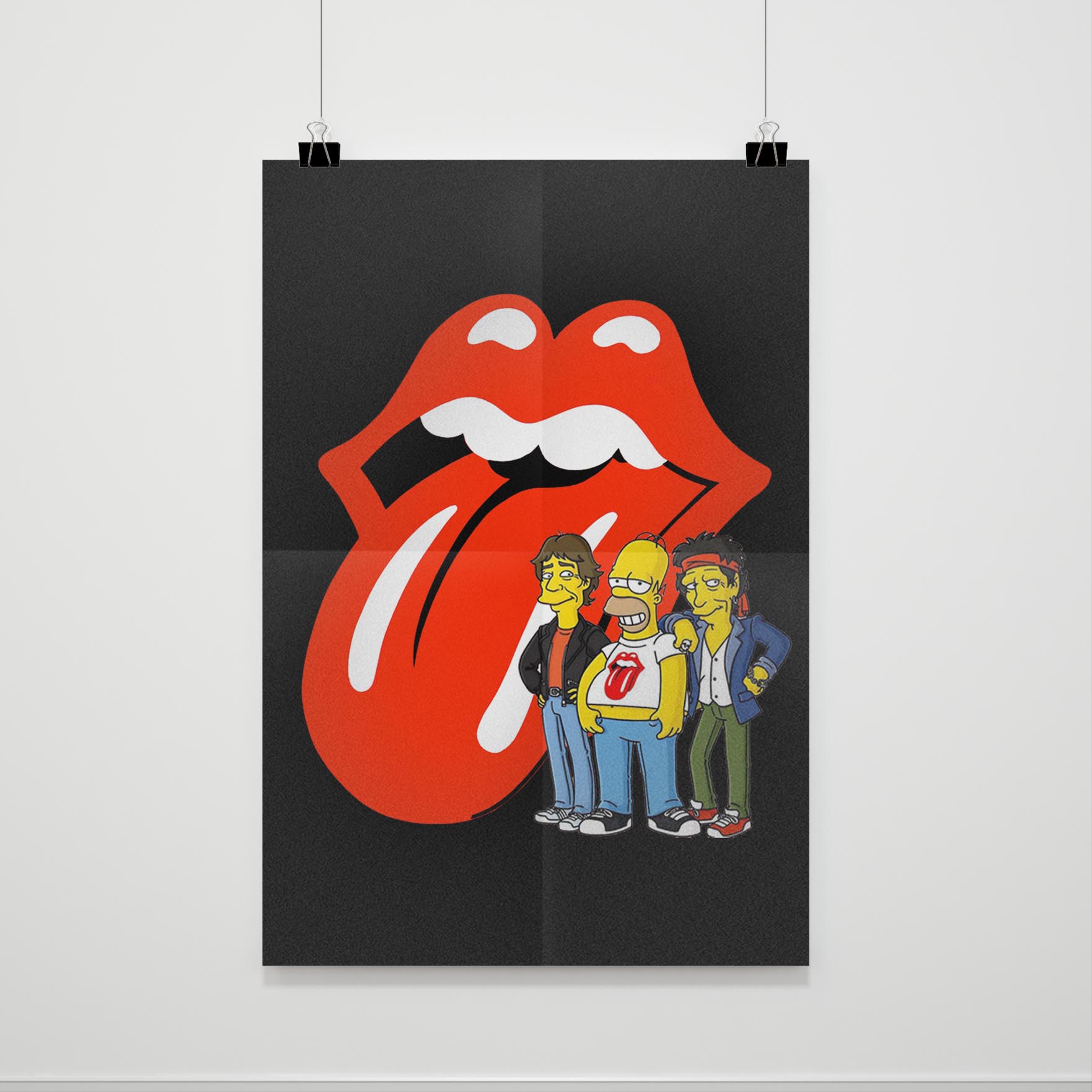 The Rolling Stones The Simpsons Crew Poster