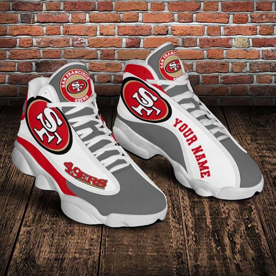 Gift Ideas San Francisco 49Ers Grey Jordan 13 Shoes